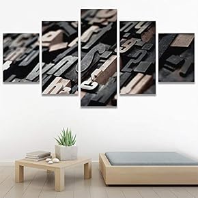 SIGNWIN 5 Panel Canvas Wall Art Modern Art...