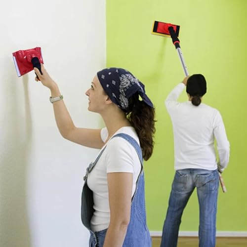 Professional 7-Inch Paint Edger Kit with 360° Pivot Handle | 10-Piece All-in-One Set Includes Trim Edger, Corner Pad, Detail Brush, Tray & Refill Pads | for Walls, Ceilings, Baseboards - Thumbnail 2