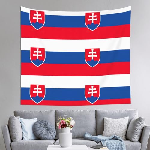 Tapisserie Slovaquie EdWal grand drapeau tissu déco murale salon et dessus de canapé