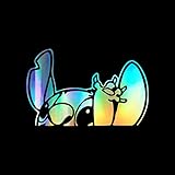 Stitch Waving Decal Vinyl Sticker Auto Car Truck Wall Laptop | Holographic | 5.5' x 3'