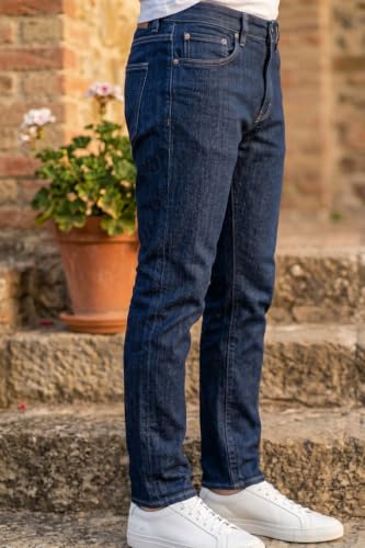 Image of Louis Philippe Men's Slim Fit Stretch Fabric for Comfort Premium Wash Aesthetic Authentic Twill and Durable Jeans