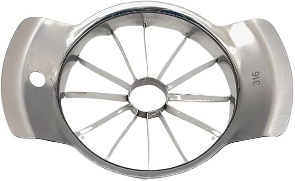 6.9 Inch Stainless Steel Large Apple Slicer,12 Slice Heavy Duty Apple Cutter Sharp Apple Slicer Corer,Apple Corer Tool,for Pear Potato Slicer and More