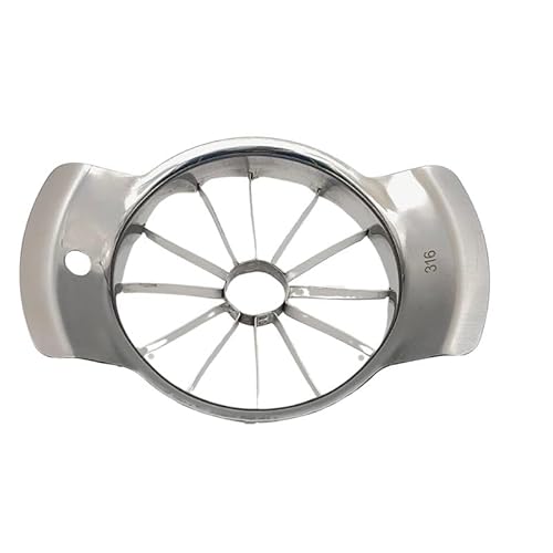 Affettatrice grande per mele in acciaio inox, 12 fette resistente, per affettare mele e corer, per affettare patate e altro ancora