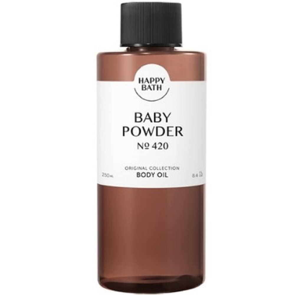 Happy Bath Original Collection Body Oil Baby Powder 250ml / 8.5 fl oz Beauty
