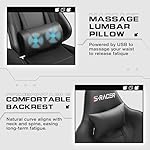 Homall Gaming Chairs, Computer Chair with Footrest and Massage Lumbar Support, Height Adjustable Game Chair with Headrest and Swivel Seat (Black) - Image 5