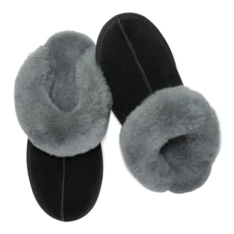 Parfeying Women's Australian Sheepskin Suede Slip-On Clog Slippers — $56.51 (19% off)