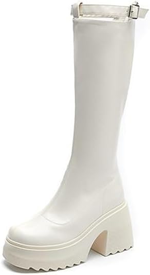 Amazon | [FANGLI] ロングブーツ レディース 厚底 ブーツ 10CM