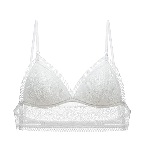 Soutien-gorge de sport en dentelle avec bonnets triangulaires raffinés