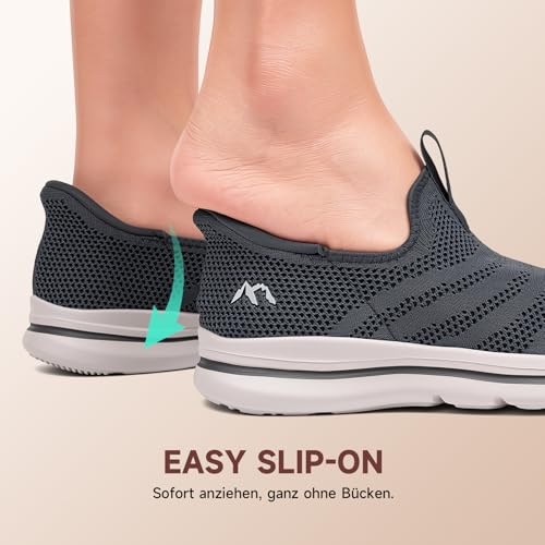 ODCKOI Męskie buty sportowe typu sneaker, oddychające, lekkie i wygodne, do noszenia w czasie wolnym, do chodzenia, joggingu i na co dzień, minimalistyczne, bez sznurowadeł, z siateczką, buty sportowe