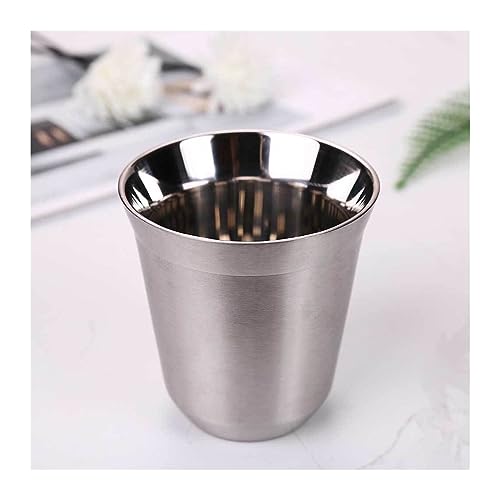 Tasses expresso acier inoxydable ensemble soucoupes haut de gamme