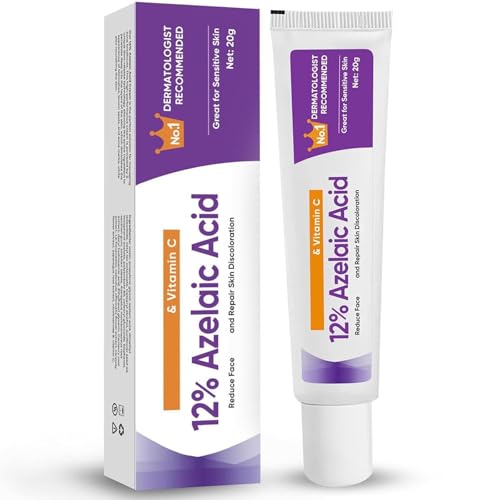 Azelaic acid serum cream, Azelaic acid 12% face serum, face serum hyaluronic acid for redness, dark spots, face anti-aging serum, suitable for all skin types