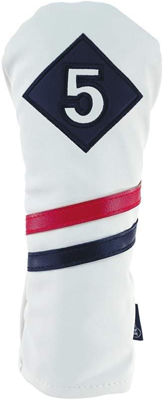 Ram Golf Premium Vintage Style PU Leather Headcovers, Retro White