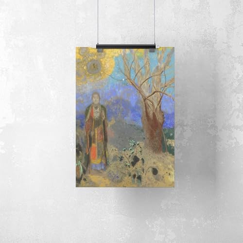 Bouddha Odilon Redon impression toile déco murale chambre moderne sans cadre 30x45 - 2