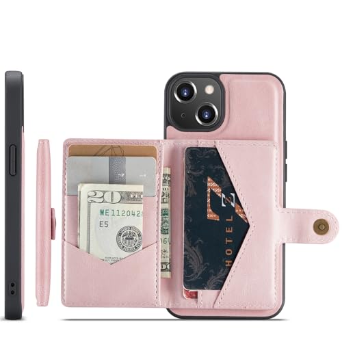 Étui portefeuille iPhone 13 Mini en cuir protection antichoc totale