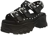 Buffalo Damen GLDR OB Riemchensandalen, Schwarz (Black 000), 39 EU