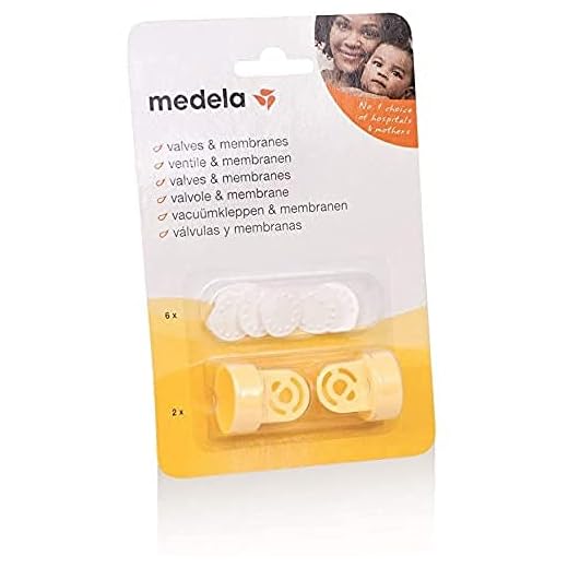 Válvulas e Membranas (com 2 Válvulas e 6 Membranas) para extrator de leite, Medela