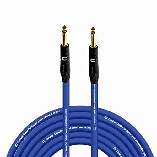 COLUBER CABLE 1/4" TS Male to 1/4" TS Male, 50 ft, blue
