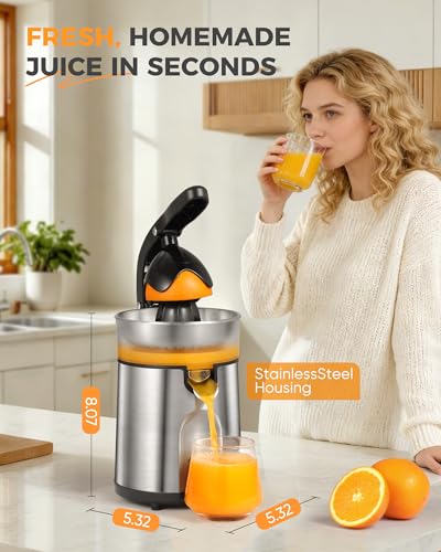 Amzpass 160W Electric Citrus Juicer with Dual Cones — view 2
