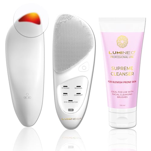 Lumineo SONIC THERMO Gesichtsreinigungsbürste mit Reinigungsgel