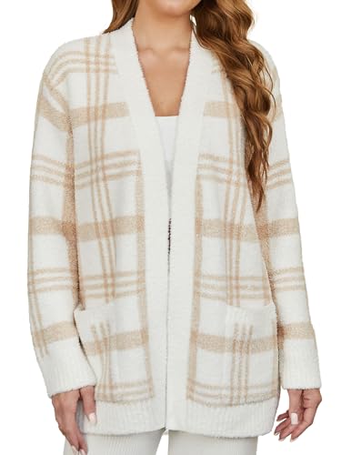Image of Snuggle Sac Cardigan Sweaters for Women with Pocket Trendy Casual Long Sleeve Tops Open Front Fall Winter Coats