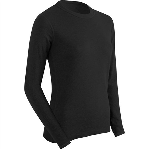 Coldpruf Women's Basic Active Wear Crew Top, Black, Large #TOP2