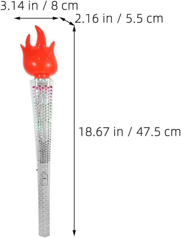 2pcs Boys and Girls Torch Prop Lightweight Multi-use for School Sports Events Birthday Parties and Outdoor Activities