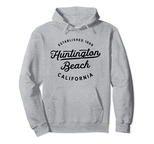 Classic Retro Vintage Huntington Beach California 1909 USA Sweat à Capuche