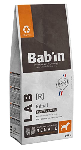 Bab'in Lab Renal 10KG - Croquettes pour Chiens Adultes de Toutes Races - Naturelles, Saines et Équilibrées - Adaptées aux Besoins Nutritionnels
