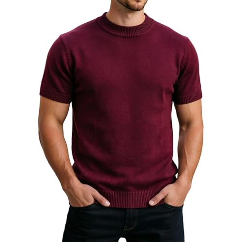 T-shirt tricoté pour les loisirs en plein air style streetwear vintage
