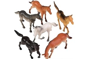 Horse Figures - Set of 12 Farm Animal Toys with Realistic Details...