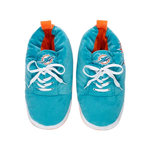 Image of FOCO Mens NFL Team Logo Plush Oversized Sneaker Slippers
