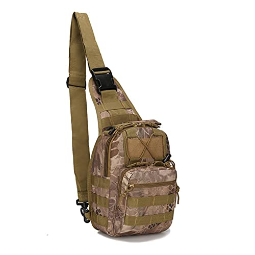 DTKJ Bolsa de ombro tática, mochila de caminhada, caminhada, esportes, escalada, acampamento, caça, mochila para o dia a dia, pesca, ao ar livre, militar