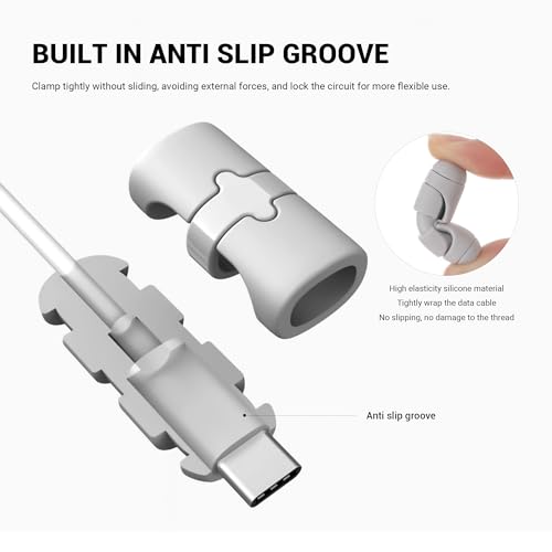 Funda de silicona antirotura para cabezal de carga y protector de cable de alta resistencia 6