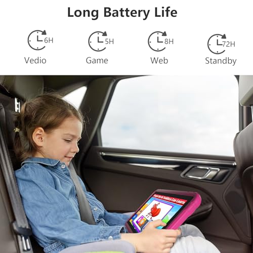 Image of JREN Tablet for Kids｜10 Inch 64GB Android｜Octa-core｜64GB｜WiFi ｜Bluetooth｜Parental Contro l Children Tabletas Rose Pink