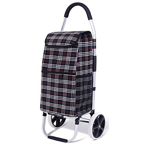 Pimex Trolley 40Kg/45L Large Capacity Shopping Trolley, Lightweight Folding Shopping Cart, Utility Stair Climbing Trolley With Waterproof Detachable Bag (C)