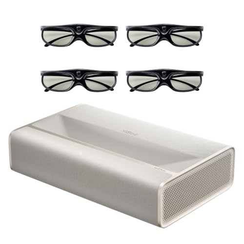 XGIMI MIRA Pro 4K UST Heimkino Beamer mit 4X DLP Link 3D-Brille Set