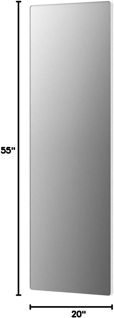 Vlsrka 55"x20" Full Length Wall Mounted Mirror, Dressing Body Mirror for Bedroom, Living Room, Bathroom, Round Corner