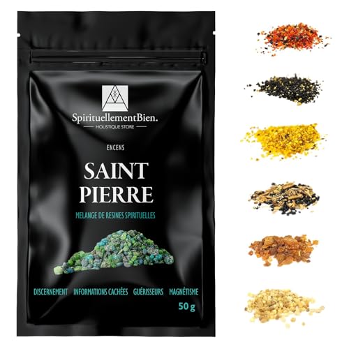 Encens Saint Pierre résine Sacré & Authentique en Grain 50gr pour Fumigation Brule Parfum ou...