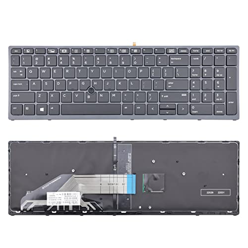 SUNMALL Replacement Keyboard Compatible with New Replacement Keyboard for HP Zbook 15 G3 G4 Zbook 17 G3 G4 Backlit Pointer US 848311-001 PK131C31A00 by SUNMALL - Used condition - US$13.17