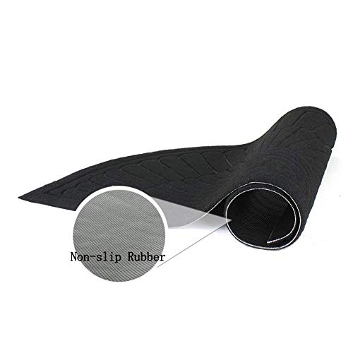 Linfevisi Black Half Circle Door Mat Indoor Entrance Welcome Mats For Front Door Small Half Round Doormat Outdoor Rubber Back Half Moon Entryway Mats Non Slip Rug For Entry Patio 18X30 Inch 2 Pack #TOP5