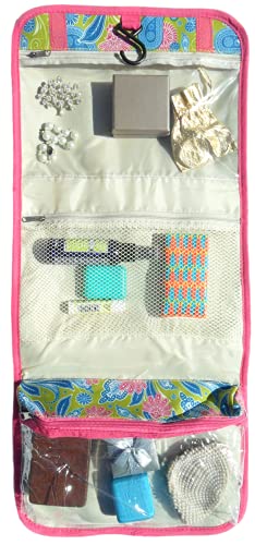 Travelnut Best Hanging Jewelry Case Pink Paisley Neon Bead Craft Organizer Set For Woman 2023 Easter Basket Stuffer Filler #TOP2