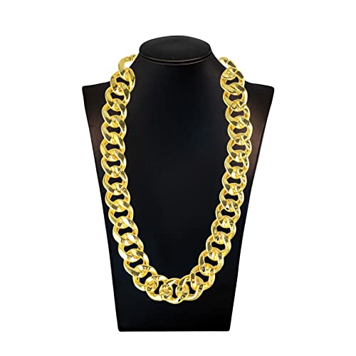 PinCute 2 Pack Big Chunky Gold Chain for Men, 32 Inches Fake Plastic Gold Chain Necklace, 80s 90s Punk Style Hip Hop Chain Necklace for Costume Jewelry Rapper - Image 6