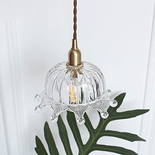 Suspension LED en laiton et verre ciselé pour un éclairage d'exception - 4