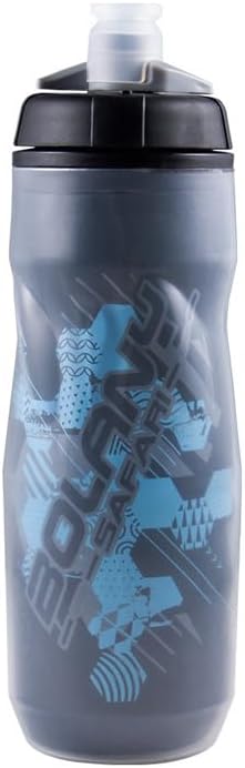 BOLANY Botella de agua para bicicleta de doble pared, 22 onzas, botella de agua deportiva con tapa fácil de abrir para empujartirar de silicona PP5