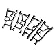 VGEBY RC-Metall-Upgrade-Teile-Kit, Aluminiumlegierung, Querlenker-Lenkbaugruppen-Set, RC-ZubehöR FüR ZD Racing DBX 10 1/10 Auto (Schwarz) Auto Modelle