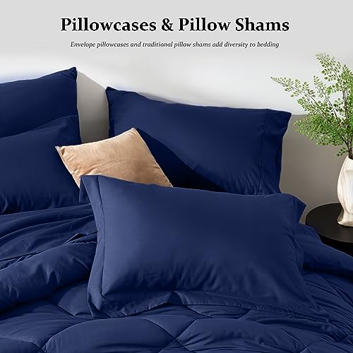 Newspin Twin Comforter Set 6 Pieces Bed in a Bag Soft Bedding Set Blue by Newspin - Used condition - Image 7