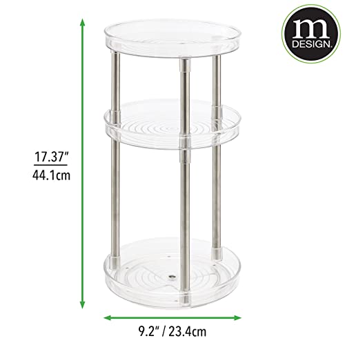 mDesign Two-Pack Spinning 3-Tier Makeup Organizers #TOP18