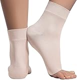 Ankle Compression Sleeve - 20-30mmhg Open Toe Compression Socks for Swelling, Plantar Fasciitis, Sprain, Neuropathy - Brace for Women and Men