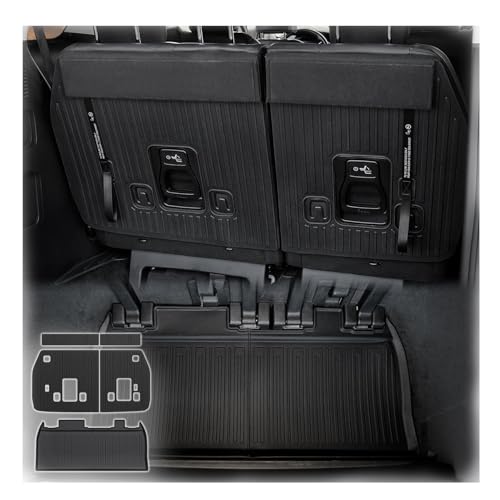 Image of Cargo Lower Mat Backrest Mats for 2022-2025 2026 Kia Carnival, All Weather TPE Seat Back Liners Trunk Lower Well Mat Cargo Liner Accessories