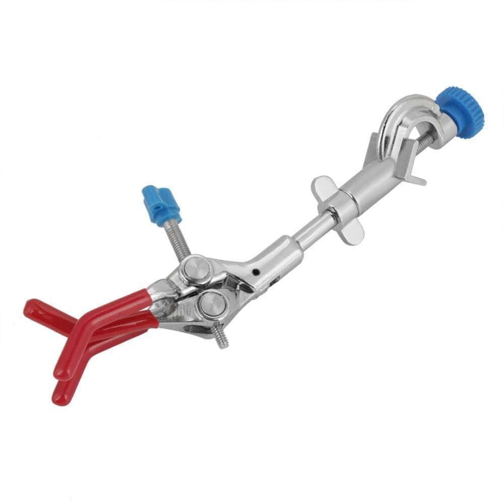 TOPINCN Pince de Laboratoire Pinceau Réglable Pivotant Rallonge Flacon Pince de Laboratoire Tube à Essai Condensateur Support de Laboratoire